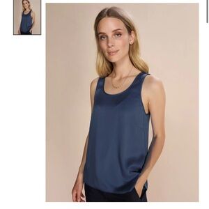 NWT Mos Mosh - Astrid Silk Tank Top Olive Green Medium
